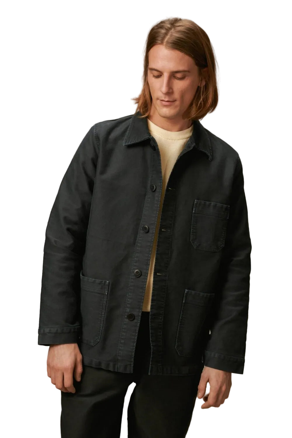 FRENCH WORK JACKET WASHED BLACK