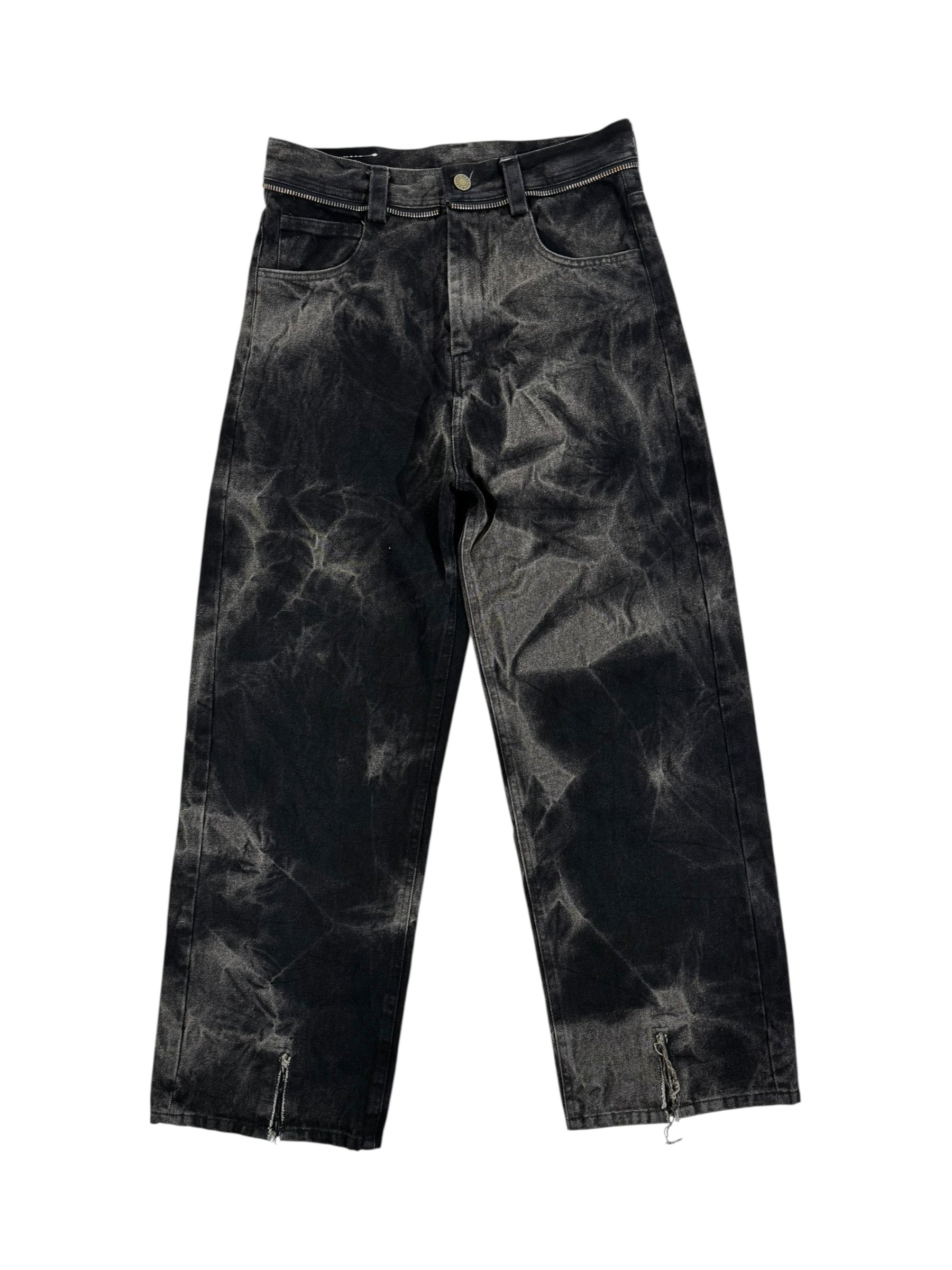 WASHED DENIM WIDELEG