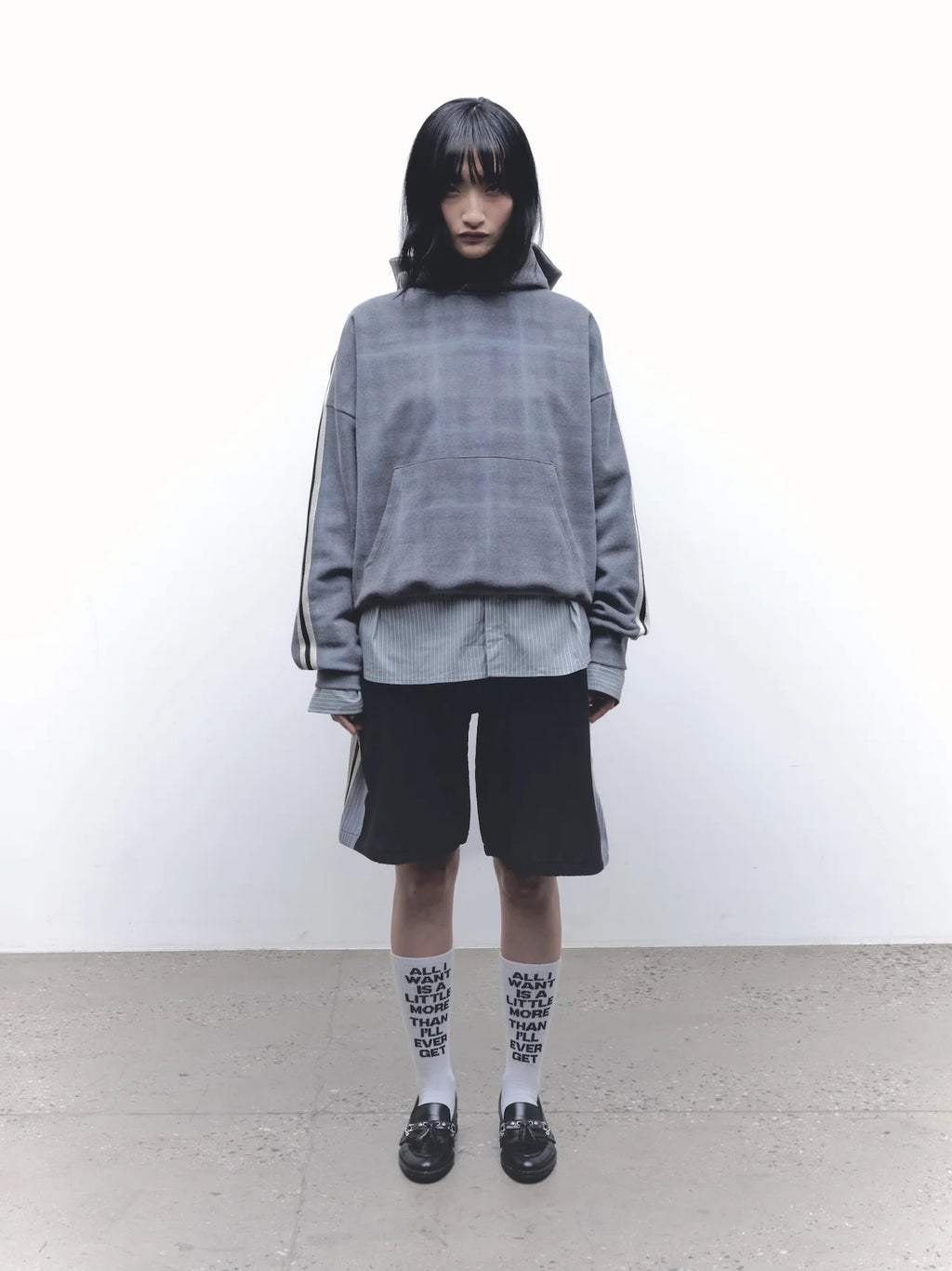 HAZE PLAID HOODIE
