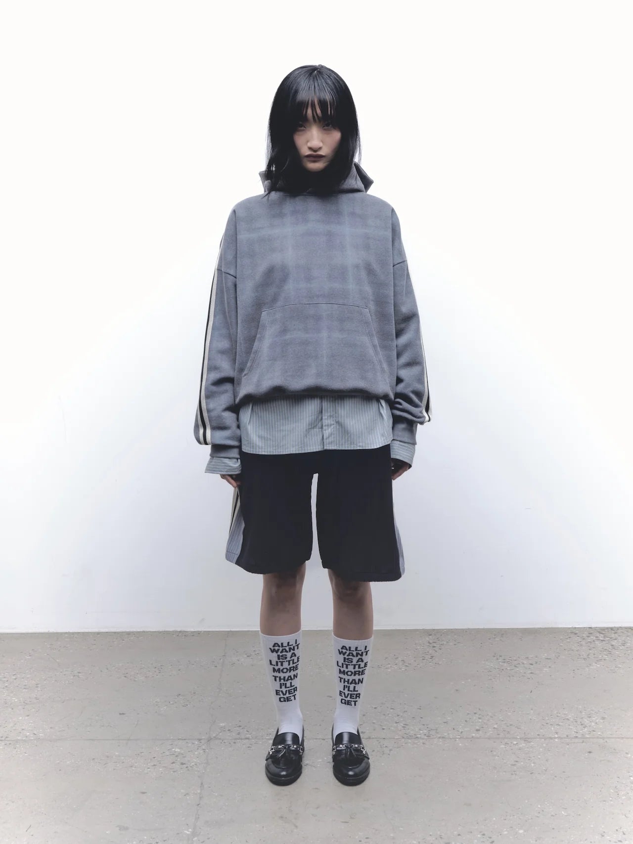 HAZE PLAID HOODIE