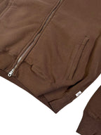 LOOP WHEEL TRACK JACKET / BRN