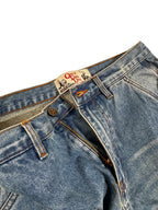 LIGHT WASH DENIM PAINTER SHORT