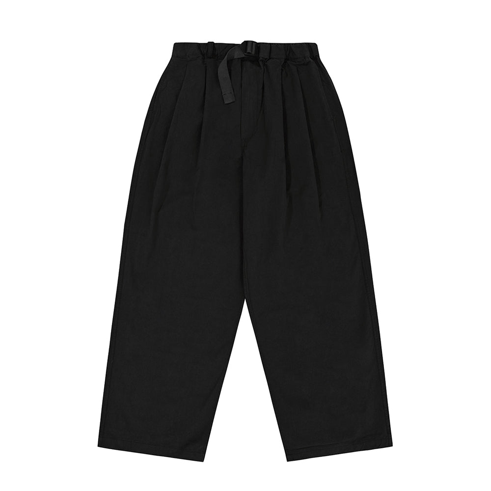 TWO TUCK WIDE PANTS / BLACK