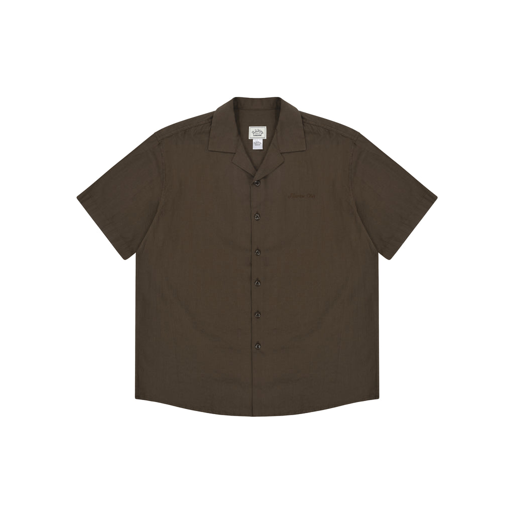 JACQUARD CAMP COLLAR SHIRT