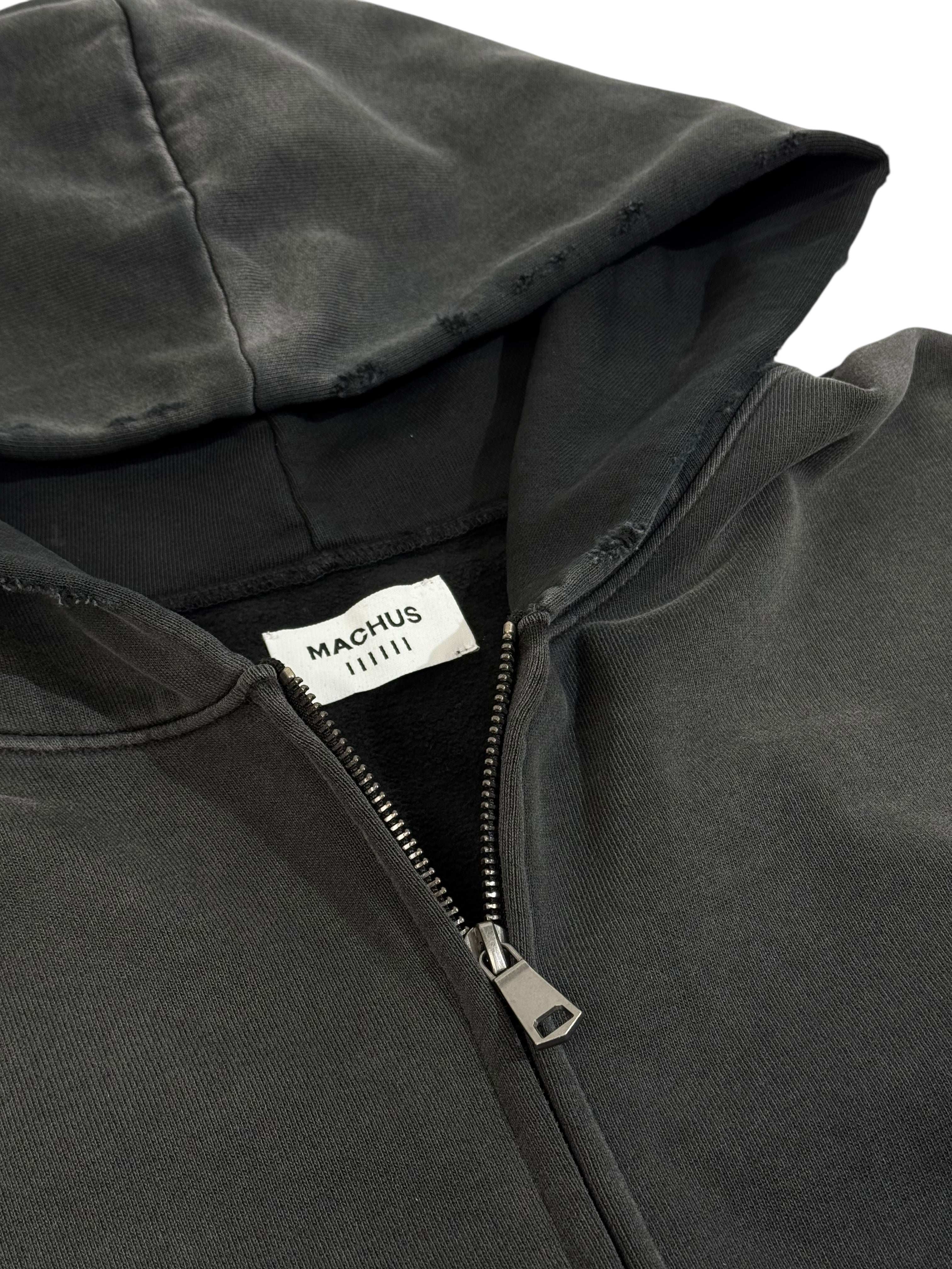 THRASHED REZNOR ZIP HOODIE