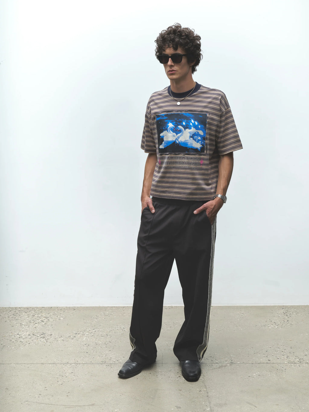 SIDE PANEL KNIT PANTS