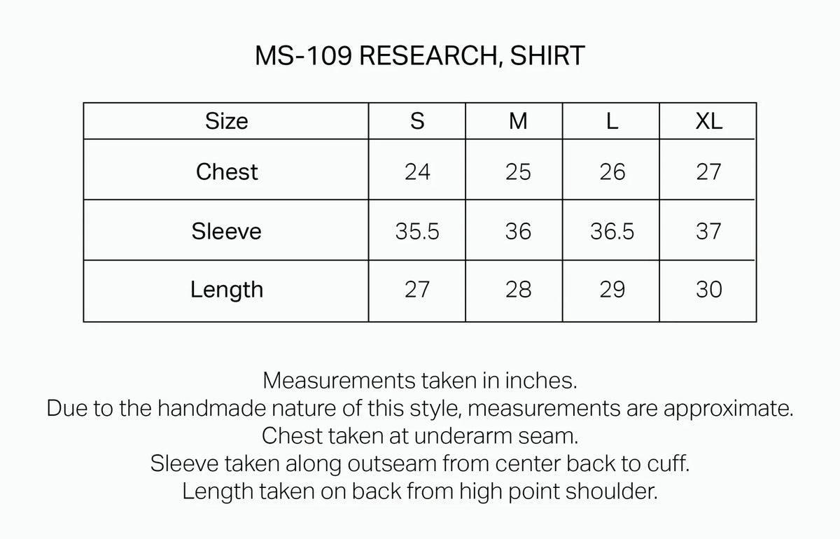 RESEARCH SHIRT / FIR