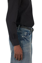 WOVEN LEATHER BELT