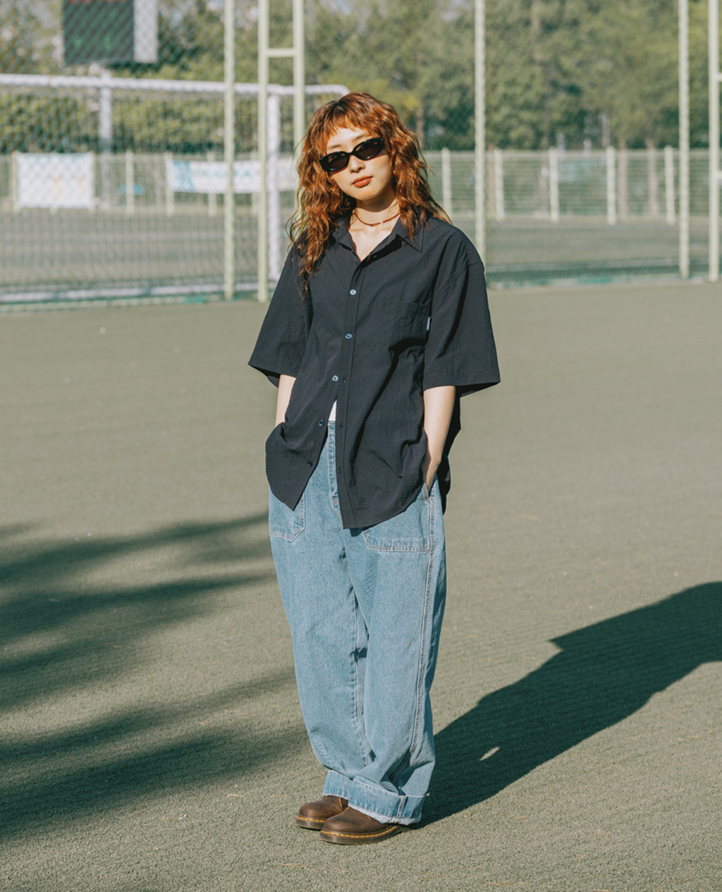 SHORTSLEEVE SEERSUCKER / NAVY