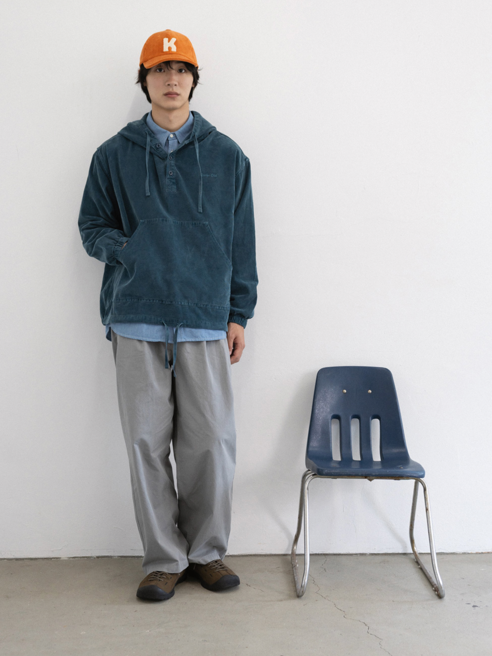 TWO TUCK WIDE PANTS / LIGHT GREY