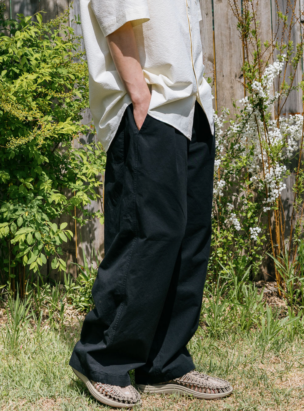 TWO TUCK EASY BALLON PANTS / BLACK