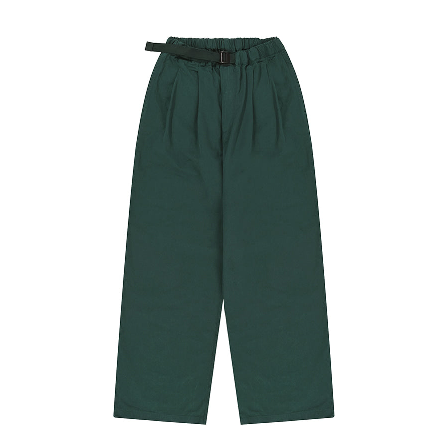 TWO TUCK WIDE PANTS / GREEN
