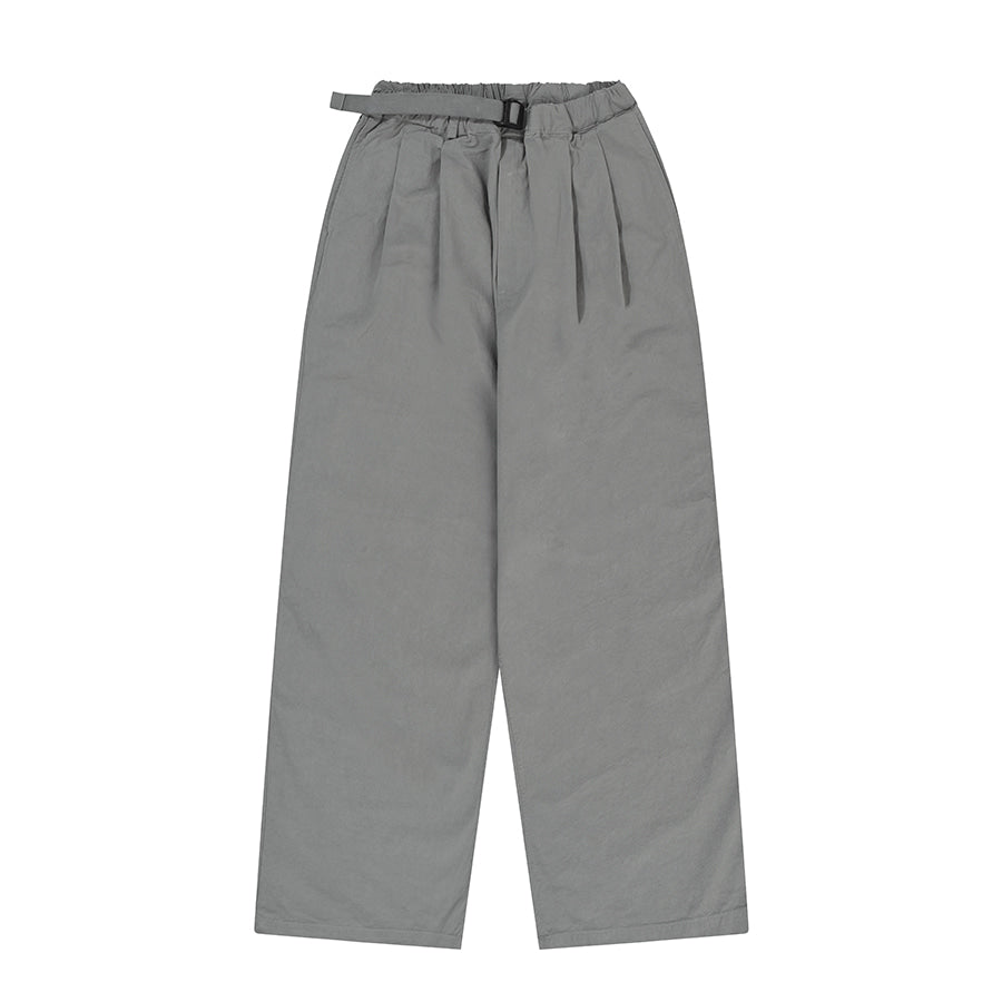TWO TUCK WIDE PANTS / LIGHT GREY