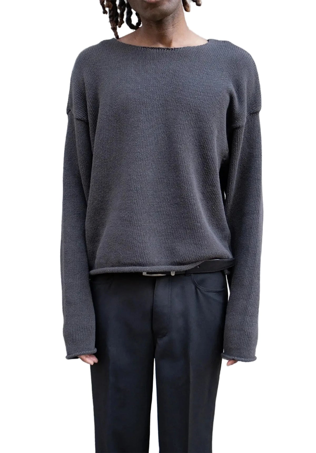 NATURAL COTTON KNIT SWEATER