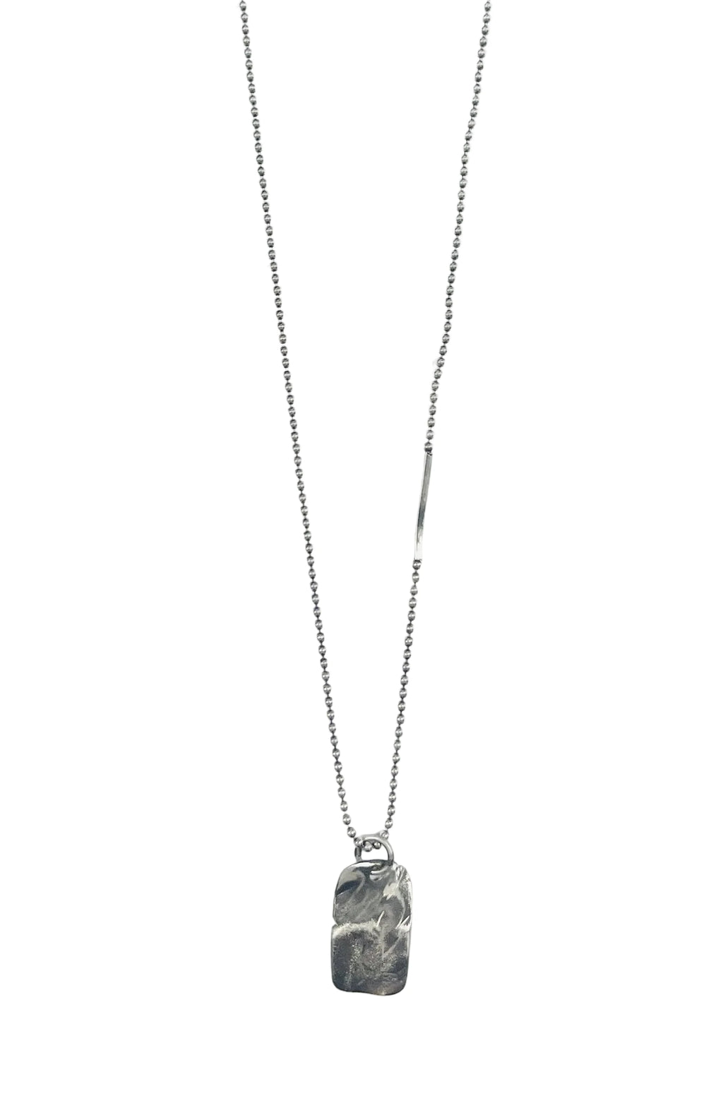 DISTRESSED DOG TAG NECKLACE