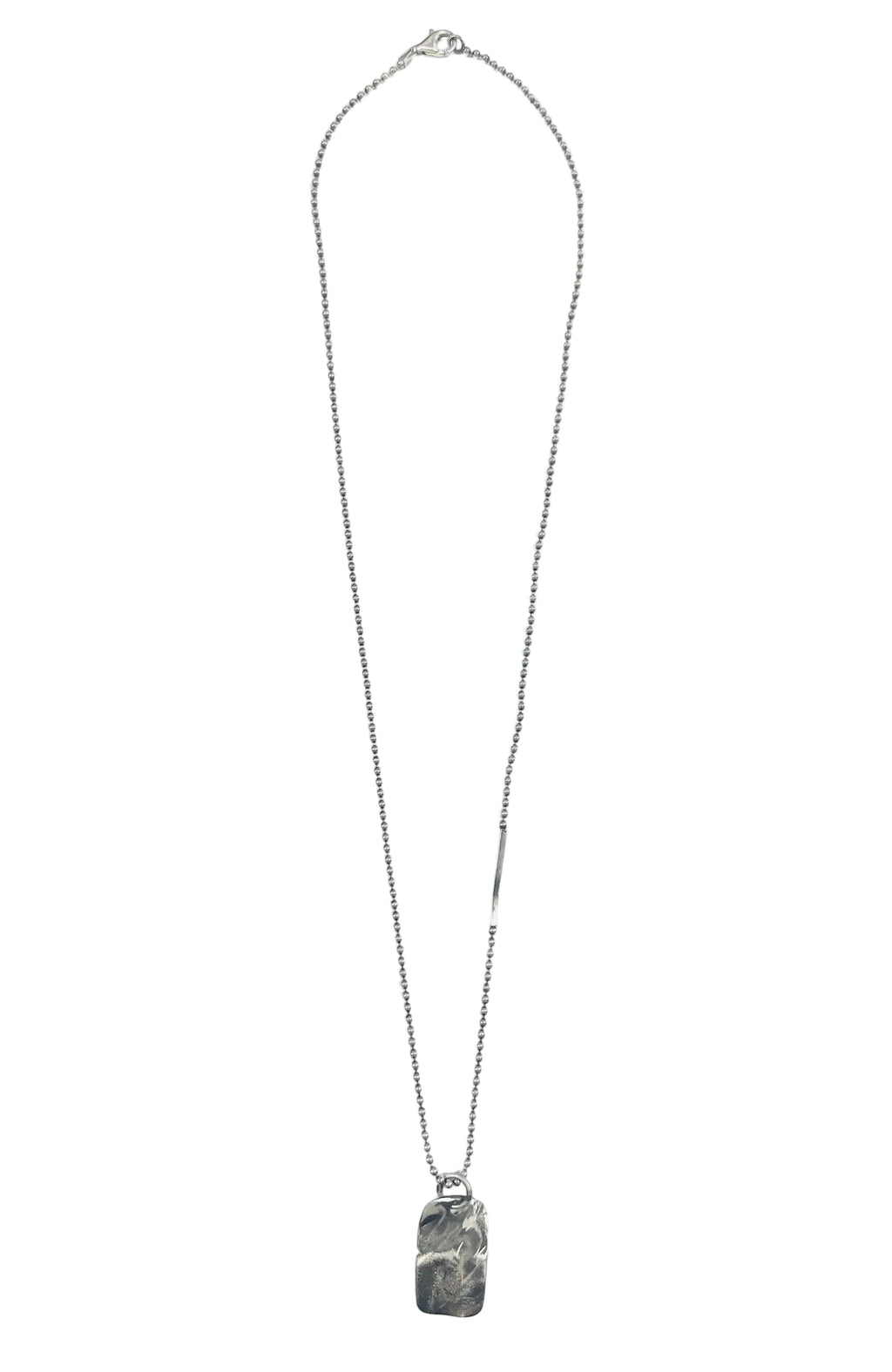 DISTRESSED DOG TAG NECKLACE
